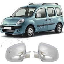 Servet Dizayn Oto Renault Kangoo Uyumlu 2013-2021 Ayna Kapağı 2 Parça Abs Krom Kaplama