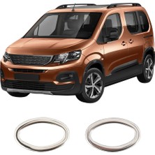 Servet Dizayn Oto Peugeot Rifter Uyumlu 2019 ve Üzeri Krom Sinyal Çerçevesi 2 Parça Paslanmaz Çelik