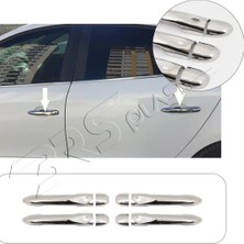 Servet Dizayn Oto Renault Fluence Uyumlu 2010-2016 Krom Kapı Kolu 4 Kapı 4 Kol Sensörlü Paslanmaz Çelik