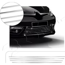 Servet Dizayn Oto Renault Fluence Uyumlu 2012-2016 Krom Ön Tampon Çıtası 4 Parça Paslanmaz Çelik