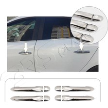 Servet Dizayn Oto Renault Scenic Uyumlu 2010-2016 Krom Kapı Kolu 4 Kapı (Anahtar Delikli) Paslanmaz Çelik