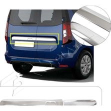 Servet Dizayn Oto Renault Kangoo Uyumlu 2021 ve Üzeri Krom Bagaj Çıtası (Delikli) 3 Parça Paslanmaz Çelik
