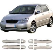 Servet Dizayn Oto Toyota Corolla Uyumlu 2002-2007 Krom Kapı Kolu 4 Kapı Paslanmaz Çelik