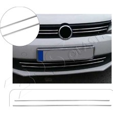 Servet Dizayn Oto Volkswagen Jetta Uyumlu 2011-2014 Krom Ön Tampon Çıtası 2 Parça Paslanmaz Çelik