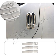 Servet Dizayn Oto Renault Trafic 2 Makyajlı Uyumlu 2010-2014 Krom Kapı Kolu 3 Kapı Paslanmaz Çelik