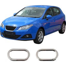 Servet Dizayn Oto Seat Ibiza Uyumlu 2009-2017 Krom Sinyal Çerçevesi 2 Parça Paslanmaz Çelik