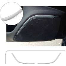 Servet Dizayn Oto Renault Megane Uyumlu 2016-2020 Krom Hoparlör Çıtası 2 Parça Paslanmaz Çelik