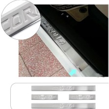 Servet Dizayn Oto Toyota Corolla Uyumlu 2007-2012 Krom Kapı Eşiği Paslanmaz Çelik
