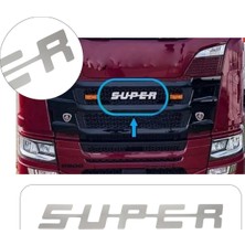 Servet Dizayn Oto Universal Tır Grubu Super Yazısı Krom Aksesuar