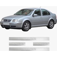 Servet Dizayn Oto Volkswagen Bora Uyumlu 1998-2004 Krom Kapı Eşiği Paslanmaz Çelik