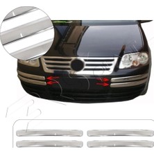 Servet Dizayn Oto Volkswagen Caddy Uyumlu 2003-2010 Krom Ön Tampon Kaşı 4 Parça Paslanmaz Çelik