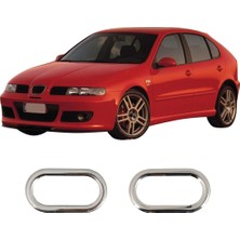 Servet Dizayn Oto Seat Leon Uyumlu 1998-2005 Krom Sinyal Çerçevesi 2 Parça Paslanmaz Çelik