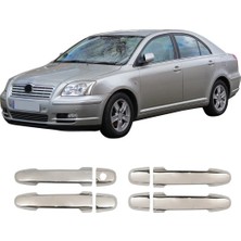 Servet Dizayn Oto Toyota Avensis Uyumlu 2003-2008 Krom Kapı Kolu 4 Kapı Paslanmaz Çelik