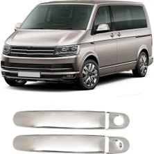 Servet Dizayn Oto Volkswagen Caravella T6 Uyumlu 2015-2023 Krom Kapı Kolu 2 Kapı Paslanmaz Çelik