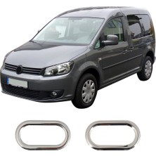 Servet Dizayn Oto Volkswagen Caddy Facelift Uyumlu 2010-2014 Krom Sinyal Çerçevesi 2 Parça Paslanmaz Çelik