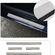 Servet Dizayn Oto Volkswagen Jetta Uyumlu 2011-2018 Krom Kapı Eşiği 4 Parça Paslanmaz Çelik