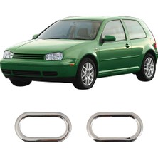 Servet Dizayn Oto Volkswagen Golf 4 Uyumlu 1998-2004 Krom Sinyal Çerçevesi 2 Parça Paslanmaz Çelik