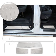 Servet Dizayn Oto Volkswagen Transporter T5 Uyumlu 2003-2015 Krom Iç Kapı Eşiği 3 Parça Paslanmaz Çelik