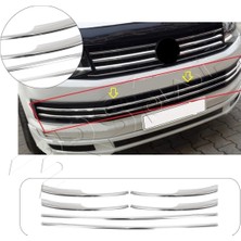 Servet Dizayn Oto Volkswagen Transporter T6 Uyumlu 2015-2019 Krom Ön Tampon Çıtası 6 Parça Paslanmaz Çelik