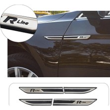 Servet Dizayn Oto Volkswagen Passat B8-B8.5 Uyumlu 2015-2024 Krom Abs Yan Çıta R Line Paslanmaz Çelik