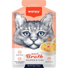 Wanpy Somonlu ve Ton Balıklı Tahılsız Kedi Çorbası 50 gr