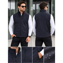 D-Star Erkek Softsheell Yelek Içi Polar Su Itici Rüzgar Geçirmez 3 Cepli Outdoor  Spor Yelek