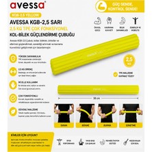 Avessa Kgb-2,5 Sarı – 2,5 kg Tpe Çok Fonksiyonlu Kol & Bilek Güçlendirme Çubuğu