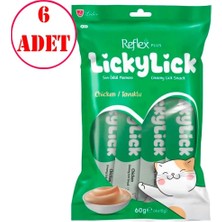 Reflex Plus Lickylick Tavuklu Kedi Sıvı Ödül Maması 4X15 gr 6 Ad