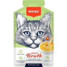 Wanpy Tavuk Etli Bal Kabaklı ve Havuçlu Tahılsız Kedi Çorbası 50 gr