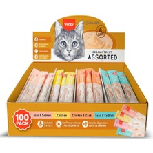Wanpy Kedi Ödülü Karışık Krema 4 Lezzet 100X14 gr
