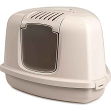 Amazon Pet Amazon Joy Pet Üçgen Kapalı Kedi Tuvaleti Bej