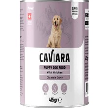 Caviara Yavru Köpek Konservesi Sos Içinde Et Parçacıklı Tavuklu 415 gr