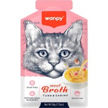 Wanpy Ton Balıklı ve Karidesli Tahılsız Kedi Çorbası 50 gr