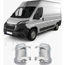 Servet Dizayn Oto Peugeot Boxer Uyumlu 2006-2024 Ayna Kapağı 2 Parça Abs Krom Kaplama