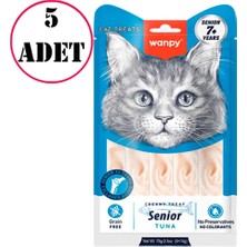 Wanpy Creamy Treat Ton Balıklı +7 Yaş Kedi Krema Ödül Maması 5X14 gr 5 Ad