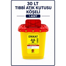 Telkar 30 Lt Tıbbı Atık Kutusu Köşeli 1 Adet