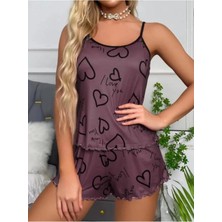 Selveta Kadın Penye Ip Askılı Şortlu Ince Gecelik Pijama Takımı