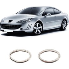 Servet Dizayn Oto Peugeot 407 Uyumlu 2004-2010 Krom Sinyal Çerçevesi 2 Parça Paslanmaz Çelik