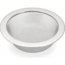 1001 Paslanmaz Çelik Lavabo Süzgeci 7,5 Cm, Ince Tel Örgülü Mutfak Evye Gider Filtresi, Yemek Artı