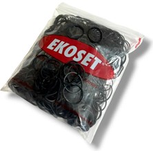 Ekoset 500 Adet Siyah Küçük Paket Lastiği 40 mm Dayanıklı ve Esnek Renkli Kullanım İçin