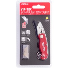 1001 Katlanır Mini Maket Bıçağı- VT875158 5 Adet Yedekli