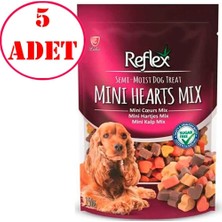 Reflex Karışık Renkli Mini Kalpli Yumuşak Köpek Ödülü 150 gr 5 Adet