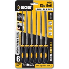 1001 Sgs Mini Eğe Seti, 6 Parça, 5X180 Mm, Model SGS1358