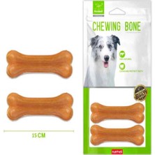 Nunbell Köpek Ödülü Natürel Pres Kemik 15 cm 2 Ad