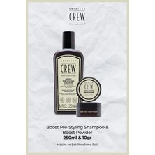 American Crew Boost Shampoo 250 ml & Boost Powder 10 g Erkek Saç Bakım ve Şekillendirme Seti