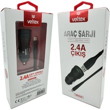 Gees Global Type-C Metal Araç Şarj Seti + Kablo Veltex VTX-028