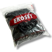 Ekoset Kauçuk Renkli Paket Ambalaj Toka Lastiği Siyah 40 mm 1000'LI