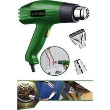 1001 Alman 3000 Watt 2 Kademeli Çelik Rezistans Profesyonel Sıcak Hava Isı Tabancası - ST0518R2154000