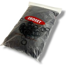 Ekoset Kauçuk Renkli Paket Ambalaj Toka Lastiği Siyah 1Kg 40 mm