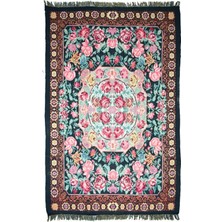 Kilim Co. Vintage Karabağ El Dokuma Kilim, Çok Renkli Çiçek Desenli 220X340 cm (7.5 M²)